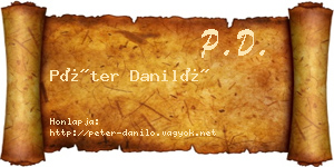 Péter Daniló névjegykártya